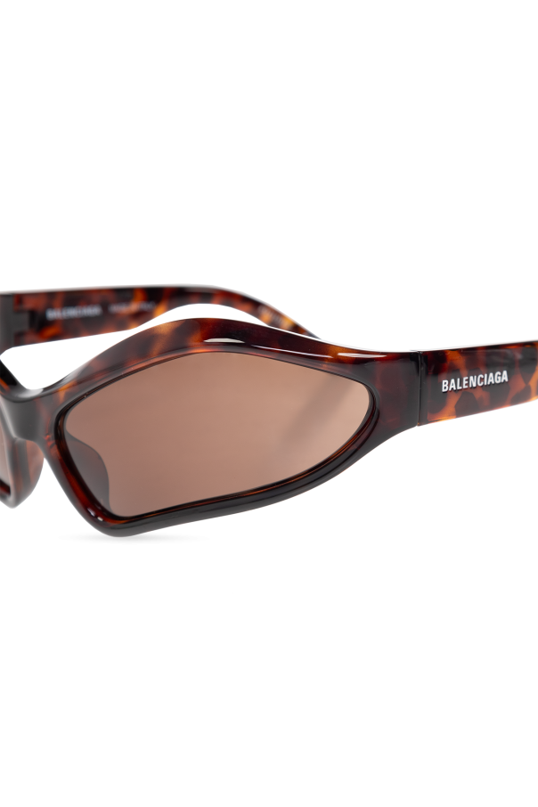 Balenciaga Black Fennec Oval Sunglasses Balenciaga
